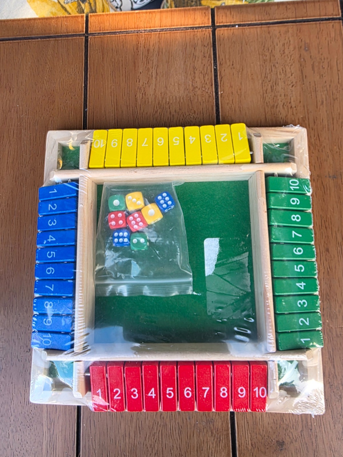 Shut the Box Dice Game NEW Wooden Board Math Number Educational & Strategy Board