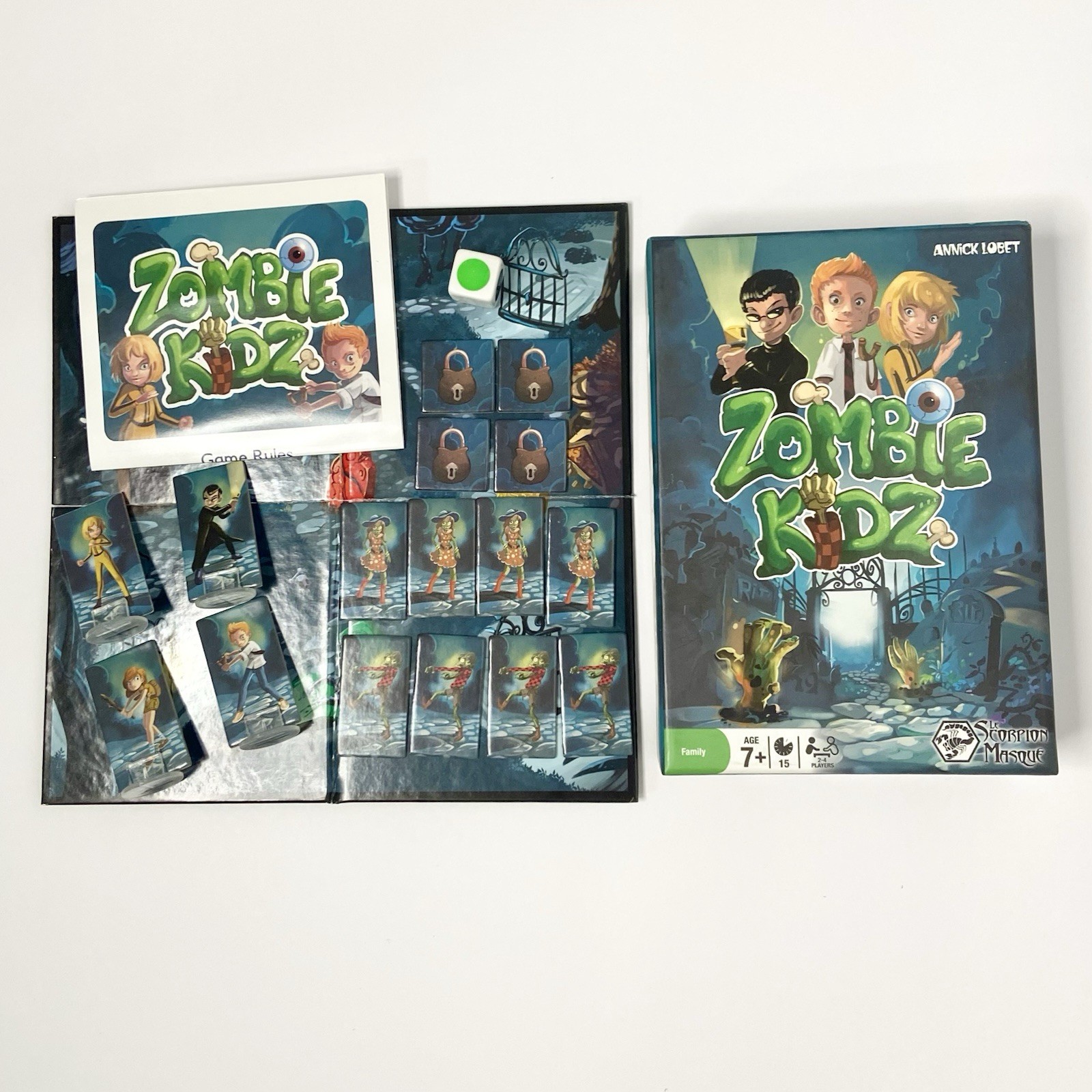 Zombie Kidz Board Game 2013 Scorpion Masque Ages 7+ COMPLETE