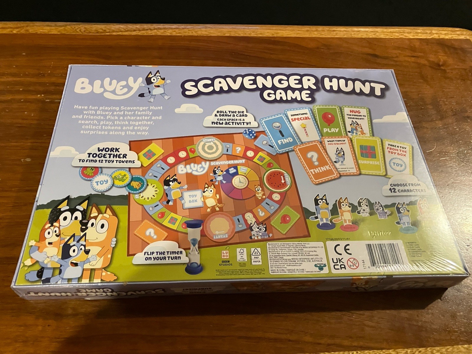 Bluey Scavenger Hunt New Board Game Full of Fun Activities Age 3 Years and Up