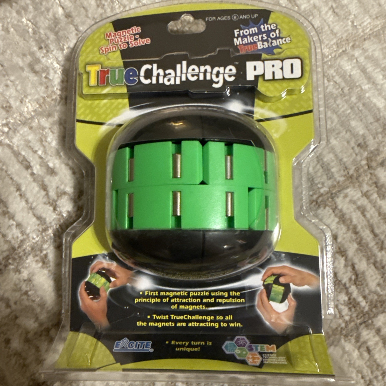 TRUE CHALLENGE MAGNETIC PUZZLE -SPIN TO SOLVE BY EXCITE FROM MAKERS TRUE BALANCE