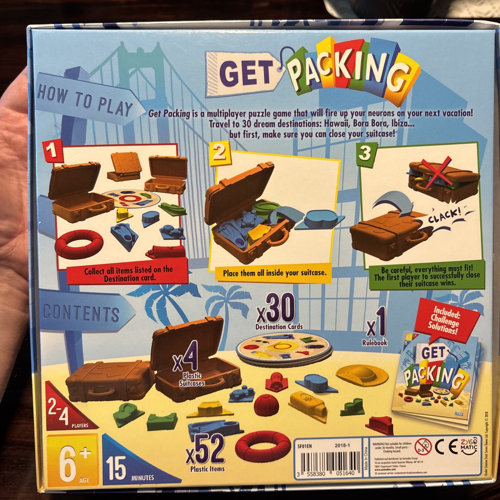 Get Packing Board Game Zygomatic 2-4 Players 2018 Asmodee Complete