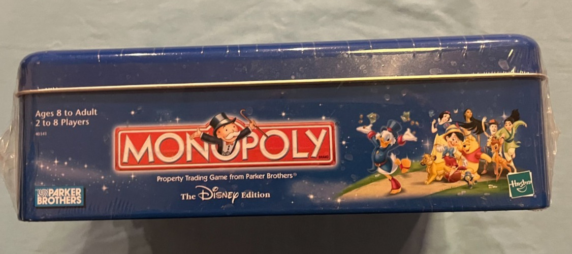 Monopoly The Disney Theme Park Metal Tin Edition 2001 Parker Brothers Complete