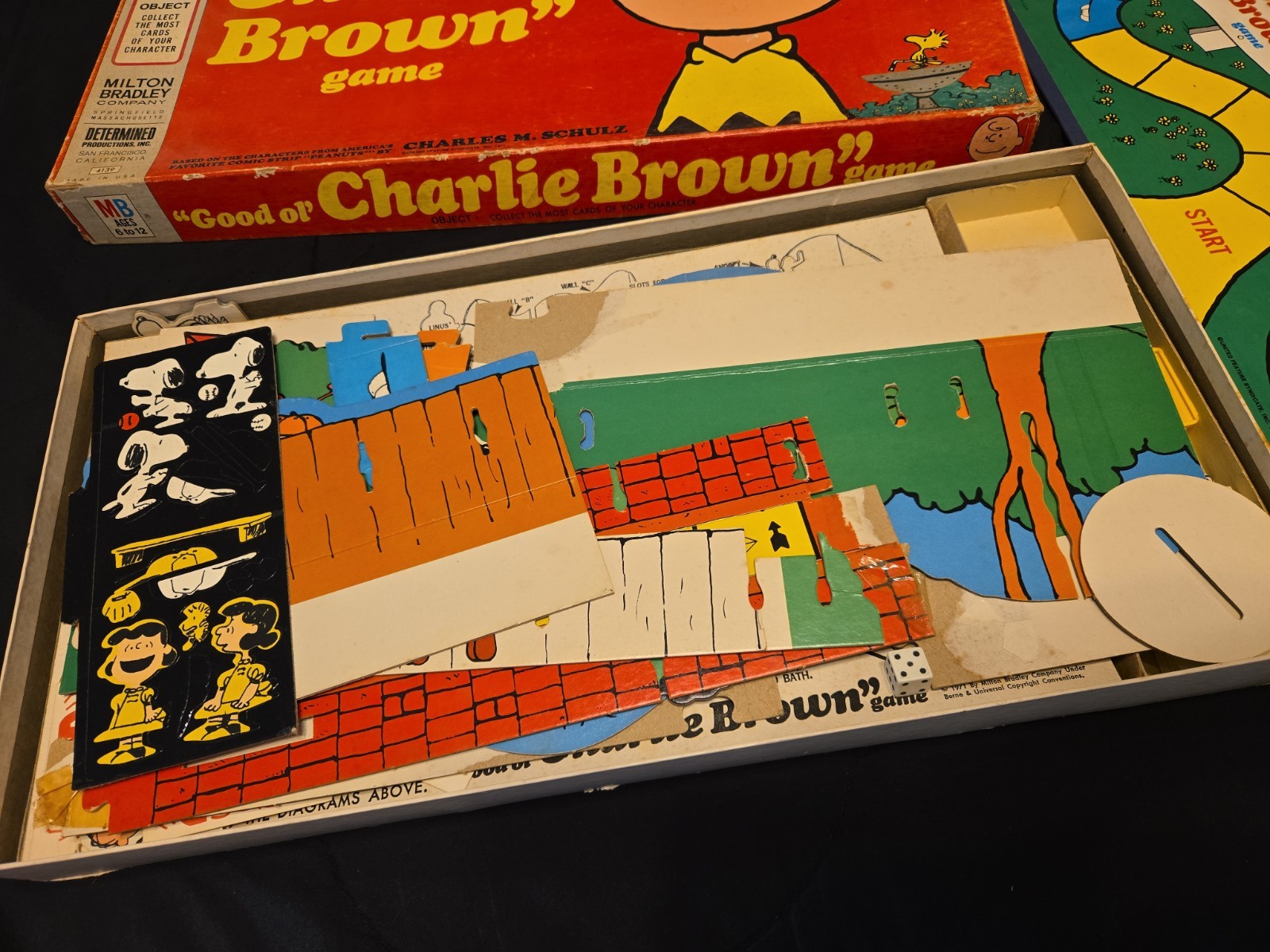 Vintage 1971 Milton Bradley GOOD OL CHARLIE BROWN Board Game 4139 Used