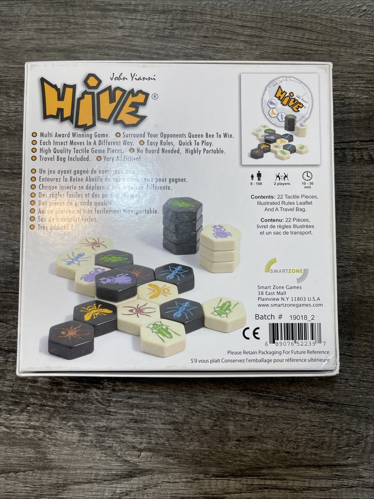 HIVE tile Board Game COMPLETE John Yianni Smart Zone Gen 42 EXCELLENT CONDITION