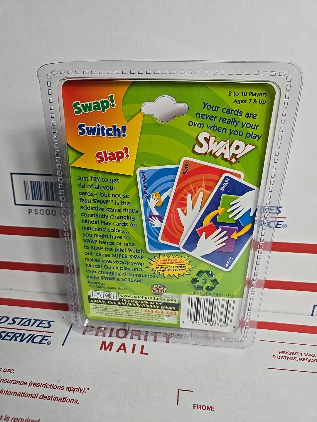 NEW SEALED SWAP! Switch! Slap! Card Game Patch Products Big Deal