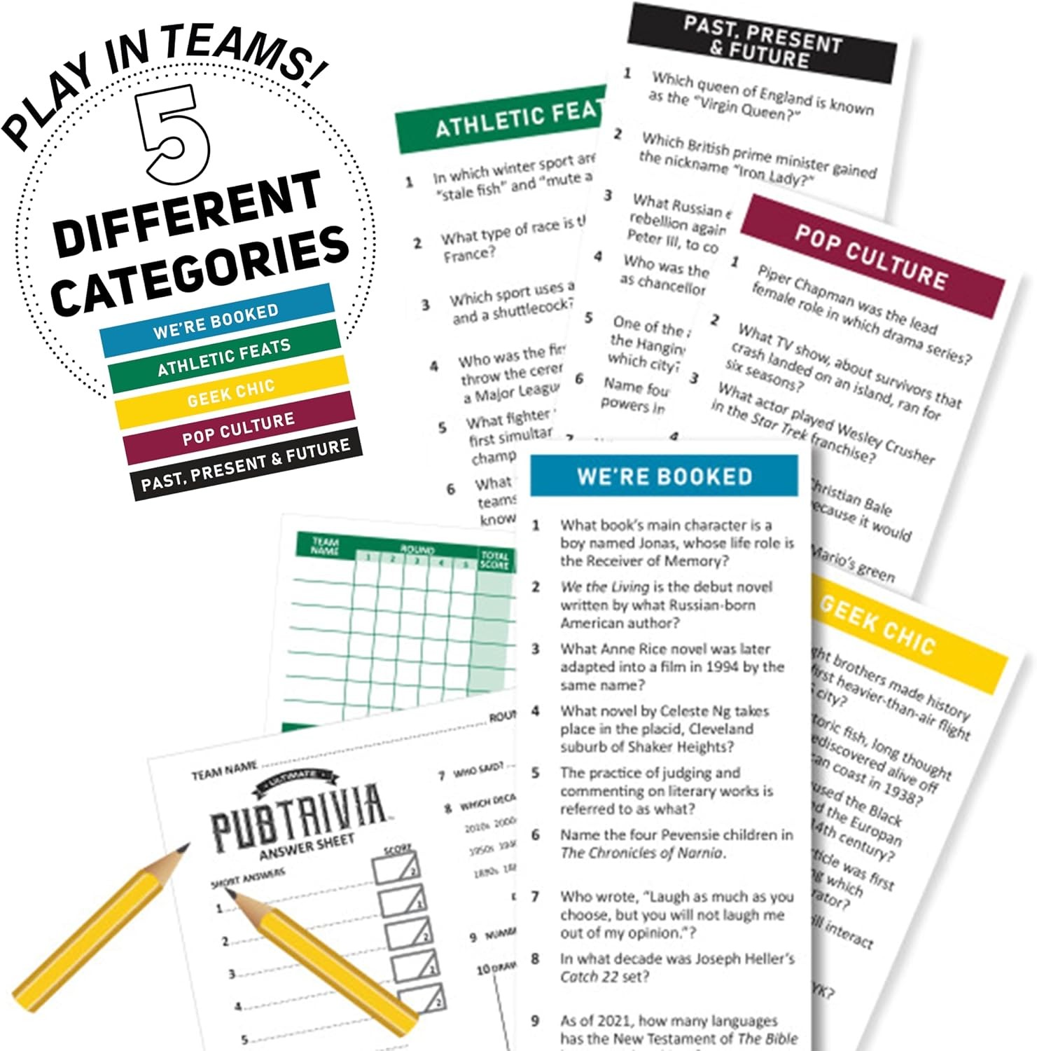 Ultimate Pub Trivia Team Game 4 or More Loving Players Ages 12 and Up