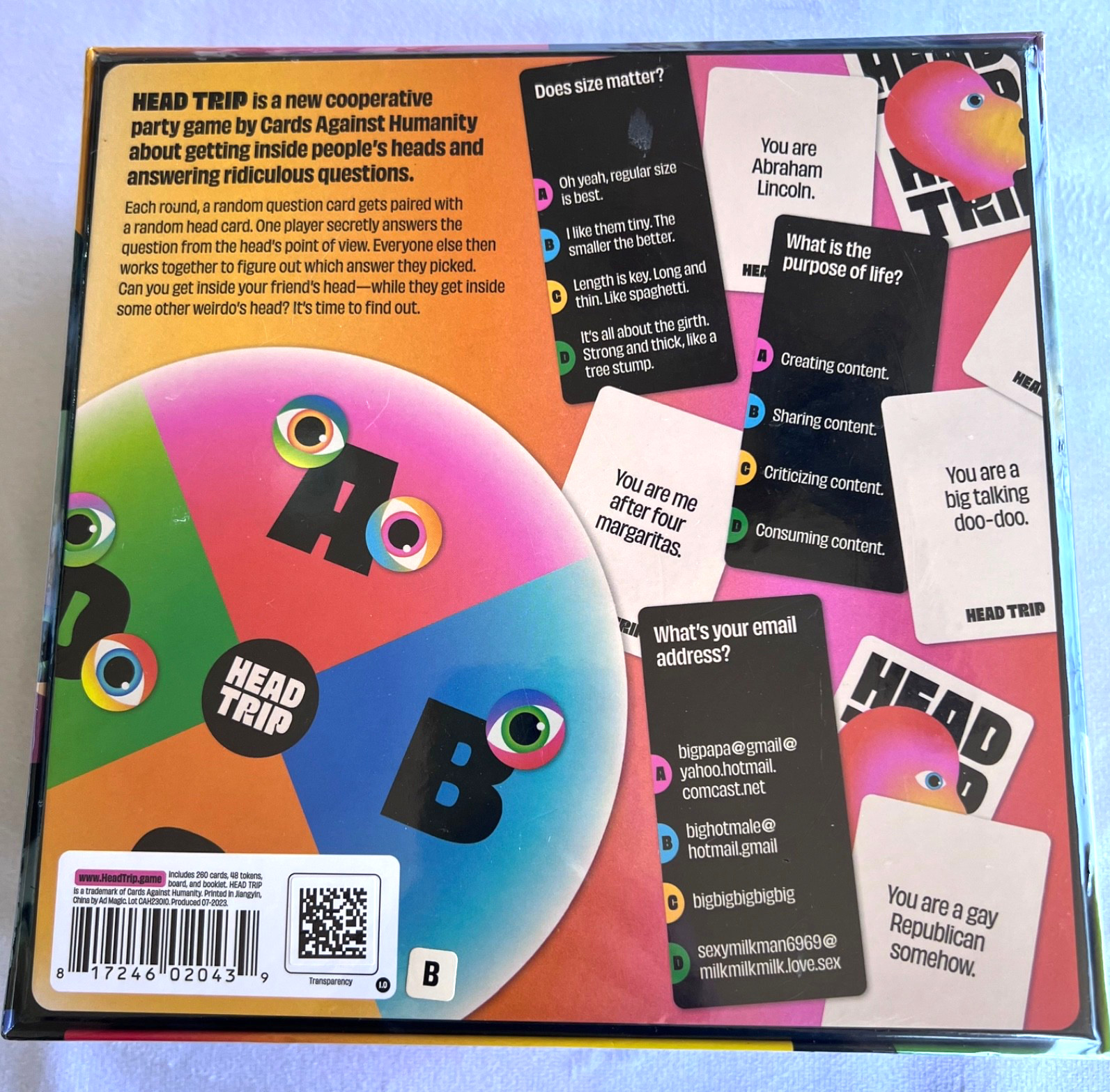 Head Trip Party Game Cards Against Humanity 3-10+ Players Ages 17+ New Sealed