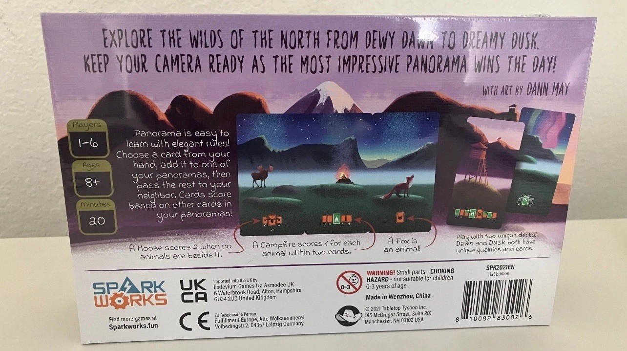 Panorama Board Game by Alex Wynnter (2021) – Brand New, Factory Sealed NISB