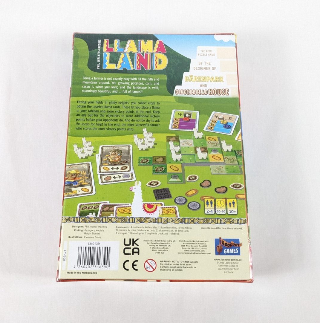 LLAMALAND Board Game Phil Walker-Harding NEW IN SHRINK Lookout Games 2021