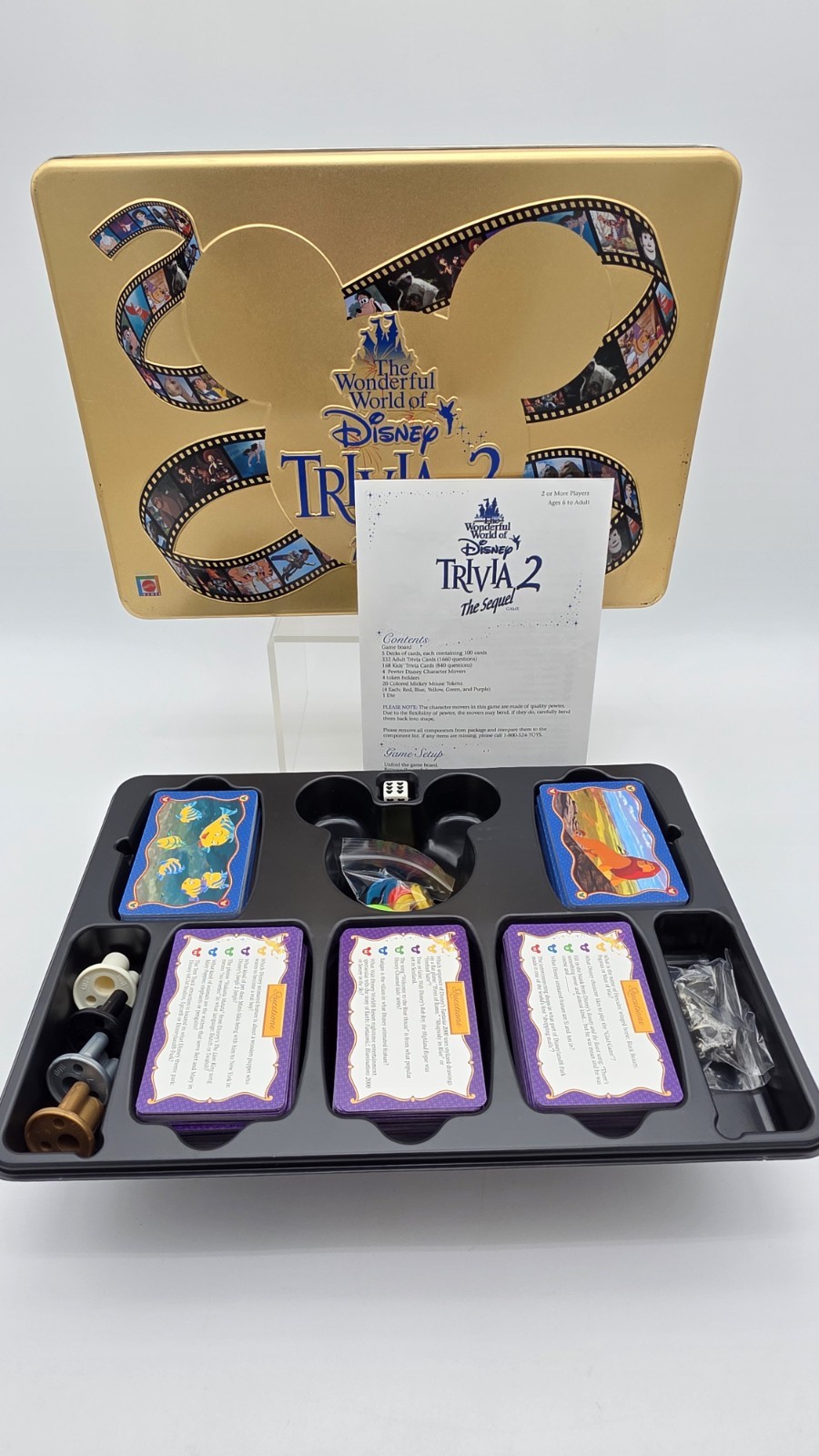 THE WONDERFUL WORLD of DISNEY TRIVIA 2 THE SEQUEL Board Game 100% COMPLETE