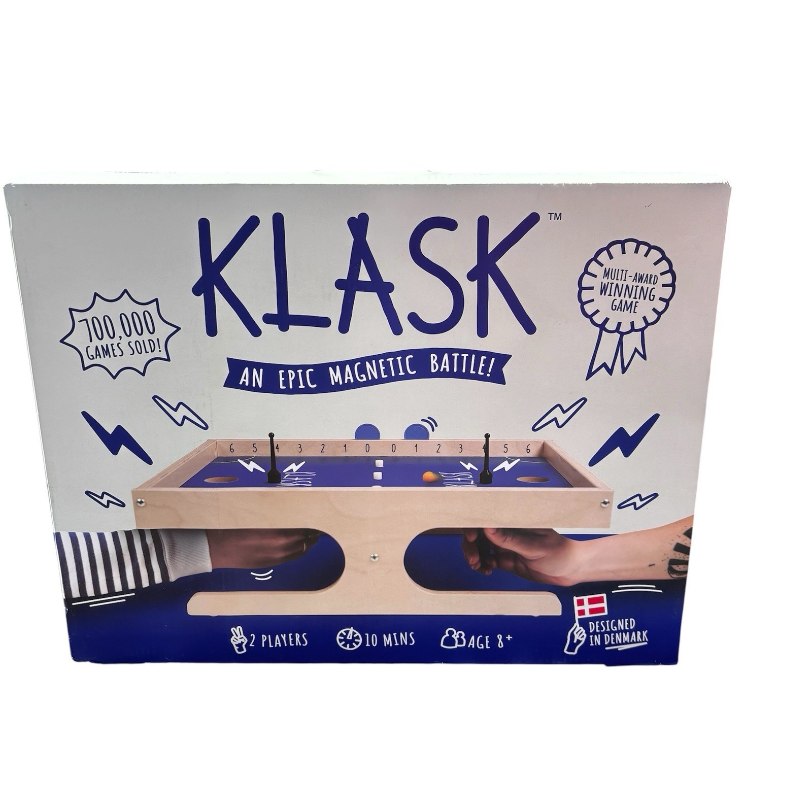 Klask Tabletop Board Game Complete Magnetic Foosball Hockey Battle Party Denmark