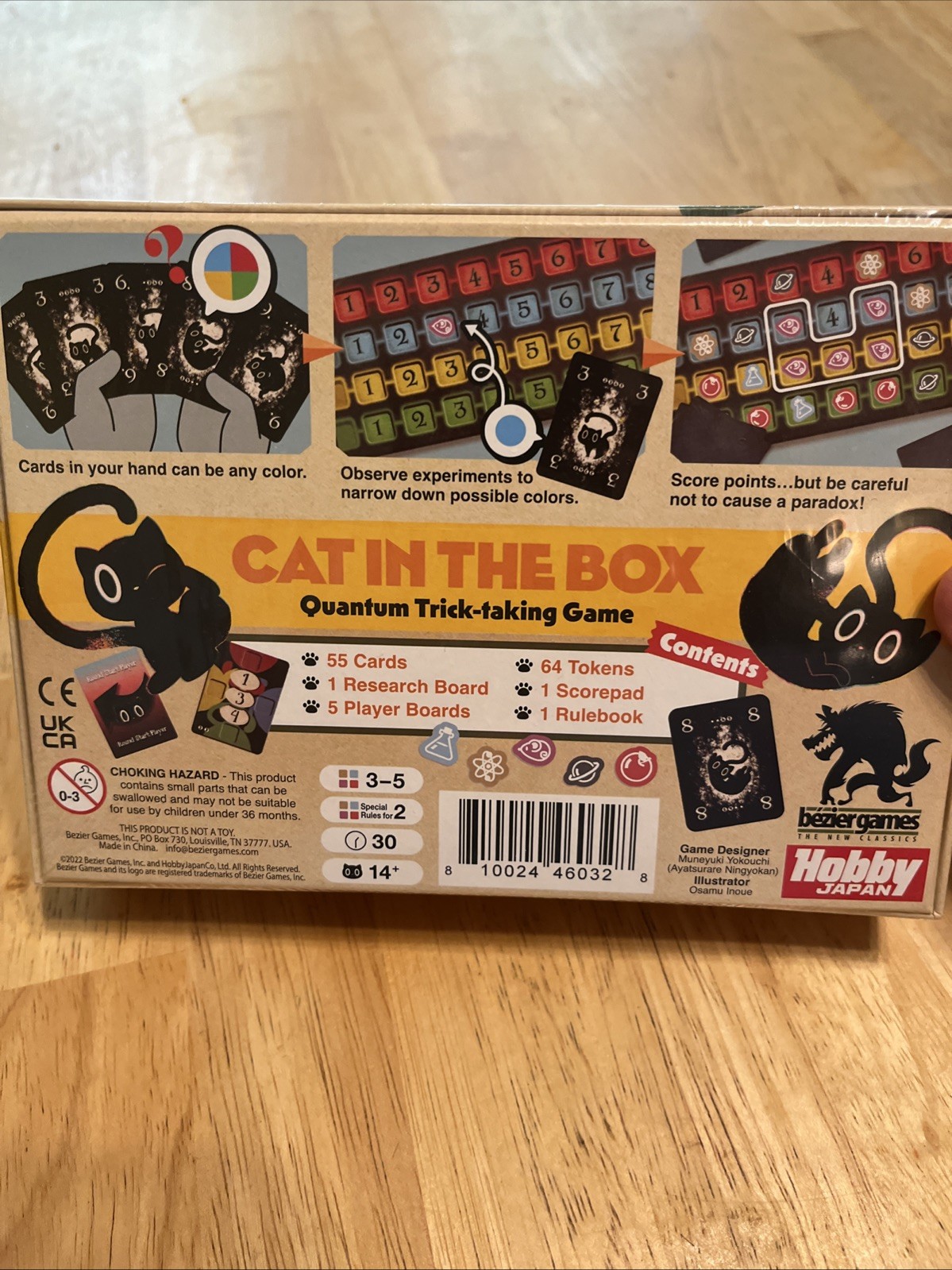 CAT IN THE BOX: Deluxe Edition Quantum Trick-Taking Board Game Bezier Games NEW