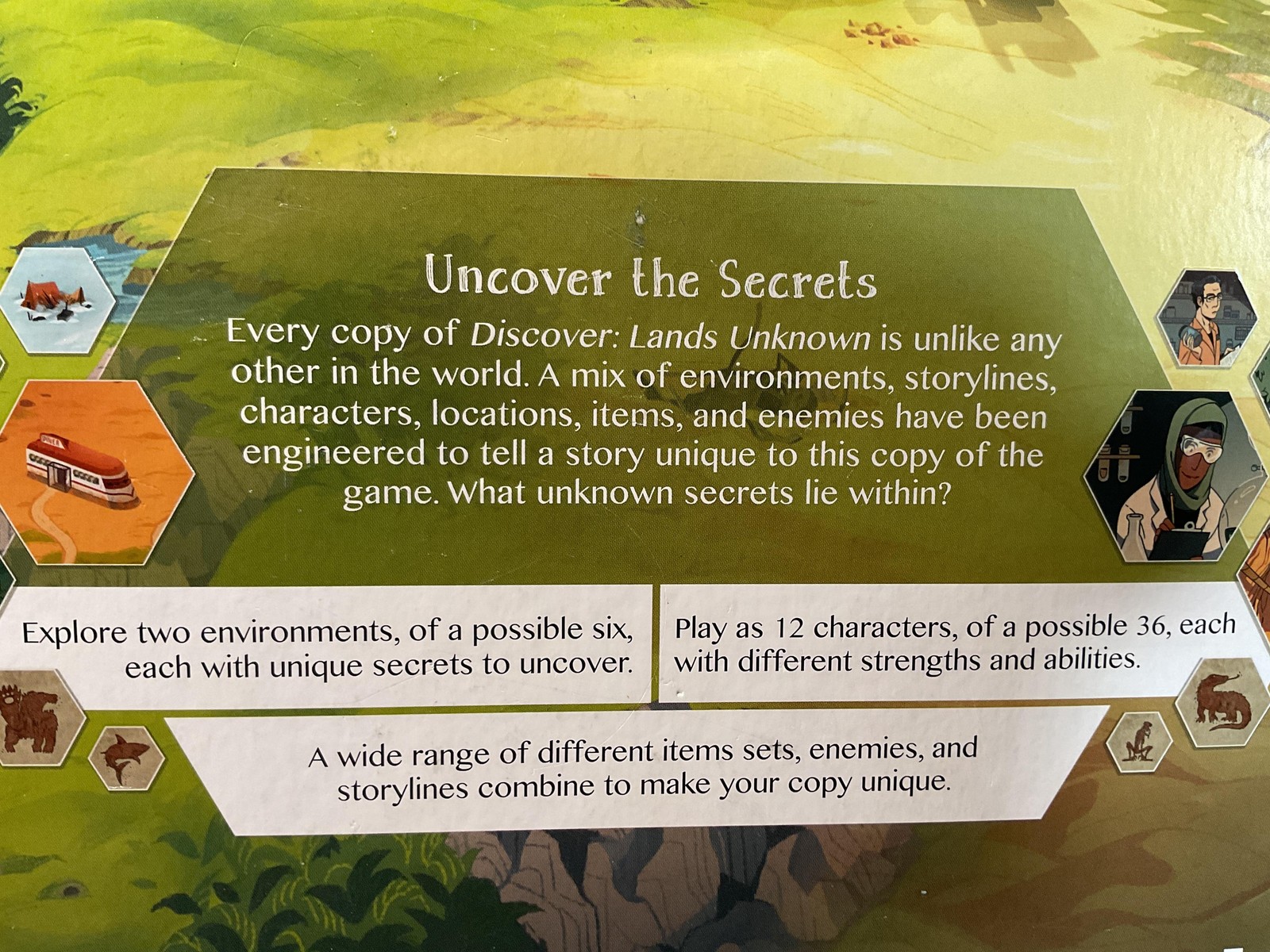 Discover Lands Unknown Board Game Fantasy Flight 2018 Survival Strategy Complete