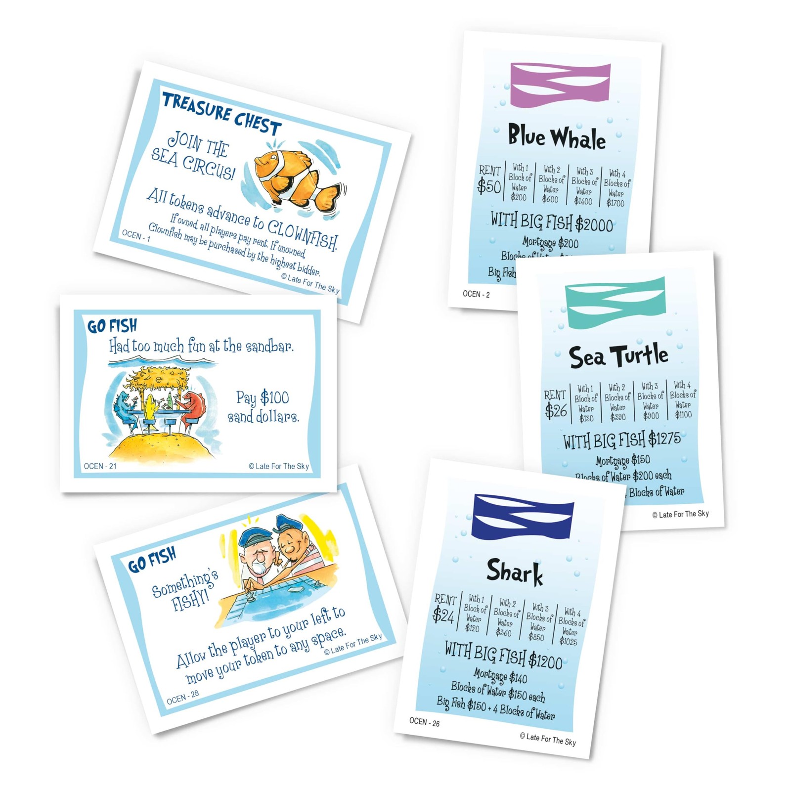 Ocean-Opoly Board Game – Family Strategy and Educational Life Adventure, Prop…