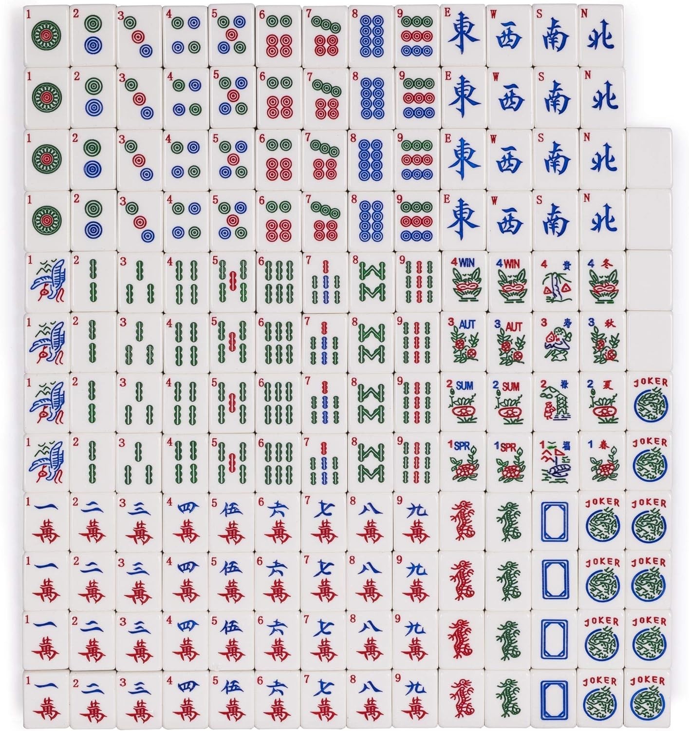 Scratch-Resistant Acrylic American Mahjong Set with Complete Accessories