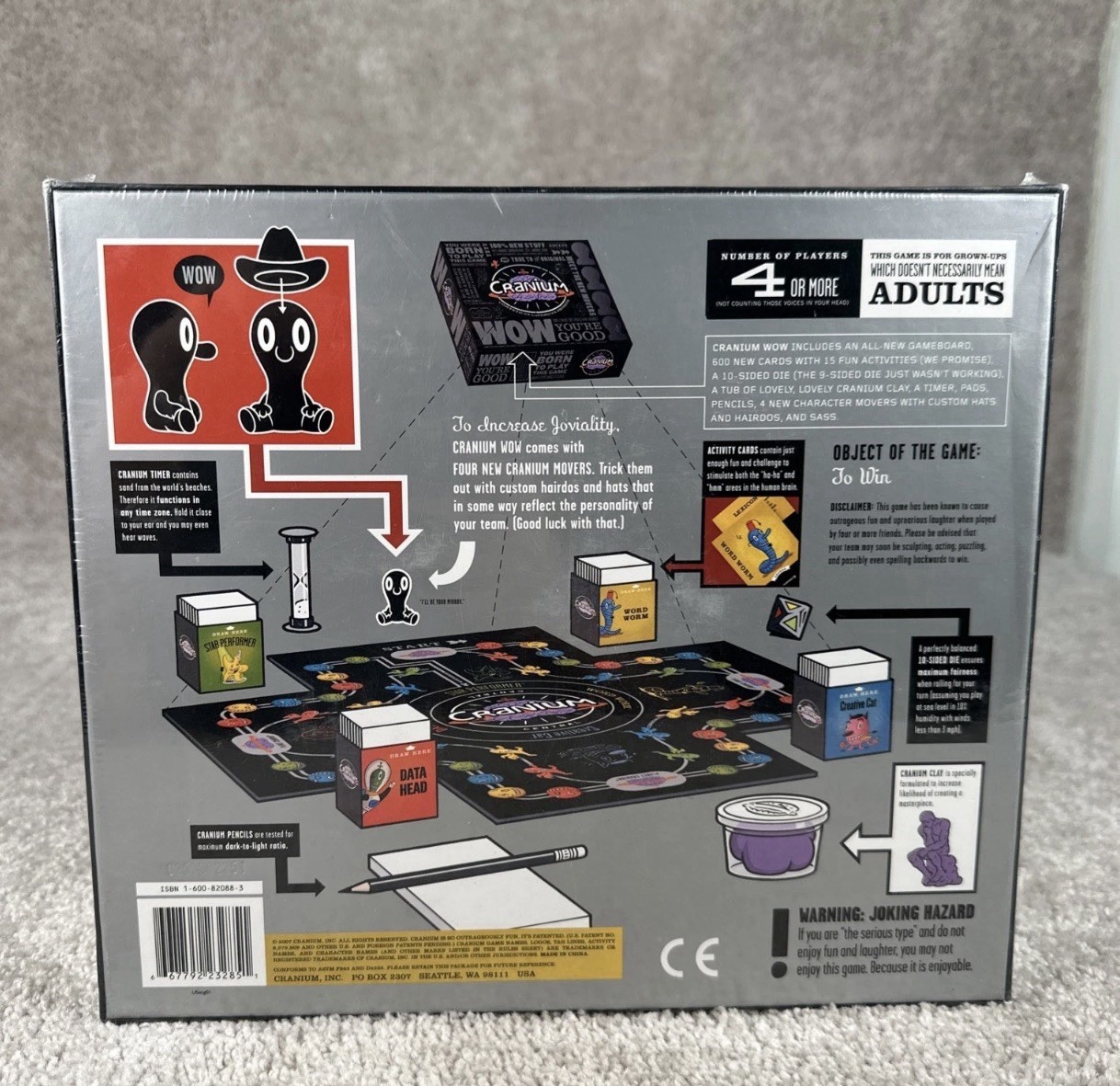 Cranium WOW Board Game 2007 | 600 Cards | Outrageously Fun | New & Sealed
