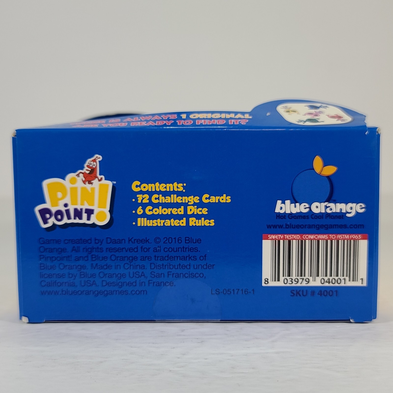 Blue Orange Pin Point Brain Teasing Smart Race Card Game Spot the Difference