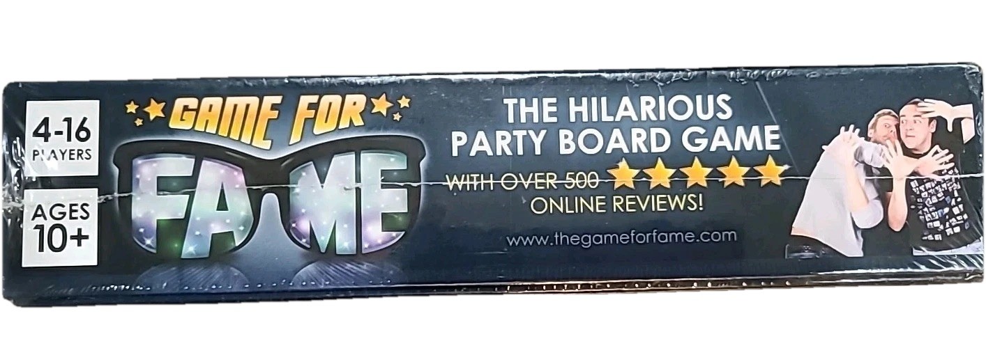 Game For Fame The Hilarious Party Board Game Ages 10+ 4-16 Players NEW Sealed