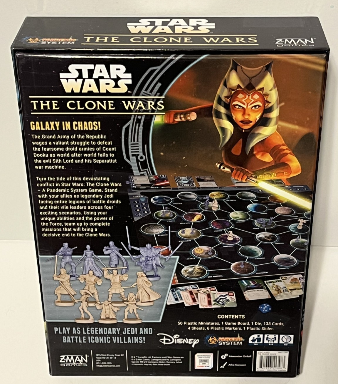 Star Wars: The Clone Wars Board Game Z-Man Games 100% Complete