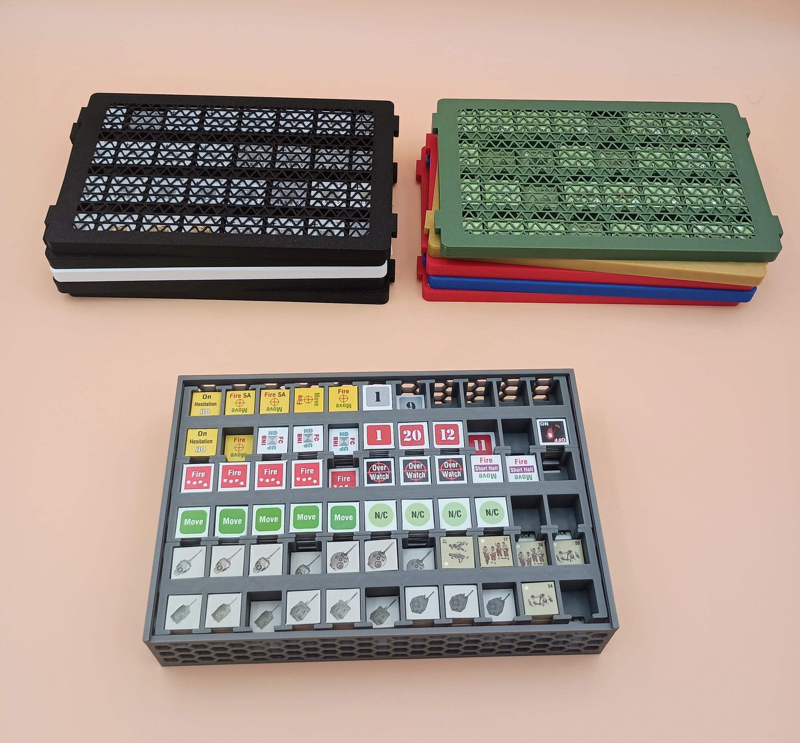 Panzer! All Expansions Compatible Board Game Organizer / Insert