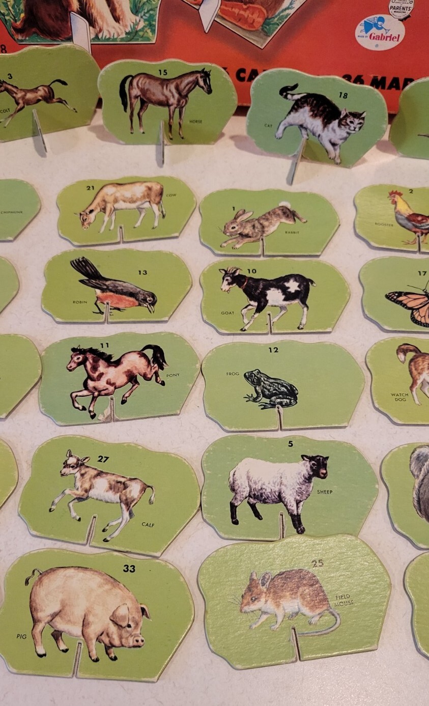 PETS & ANIMALS LOTTO SAML GABRIEL & SONS 1955 GREAT GRAPHICS DOG COW RABBIT GOAT