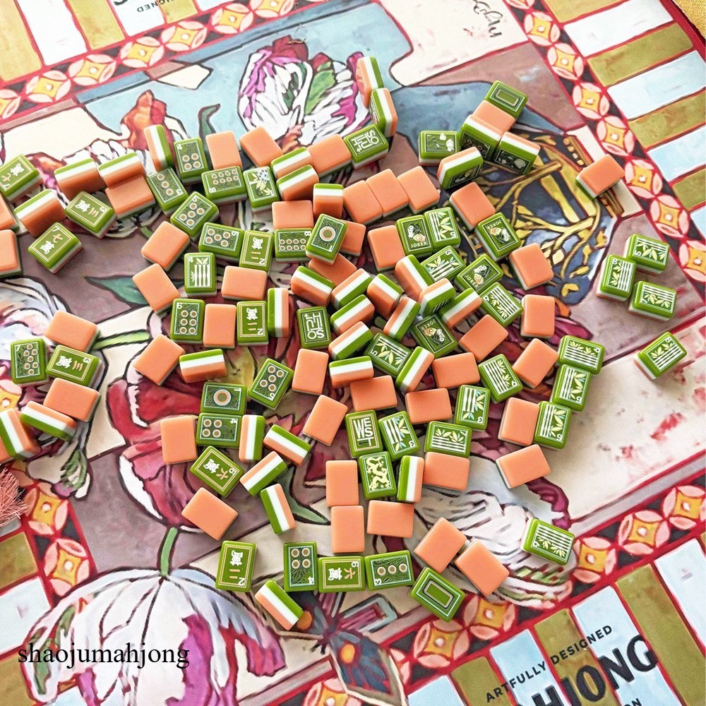 NEW! Vibrant Layered Mahjong Tiles – Full American Set 160Tiles – Hand painting