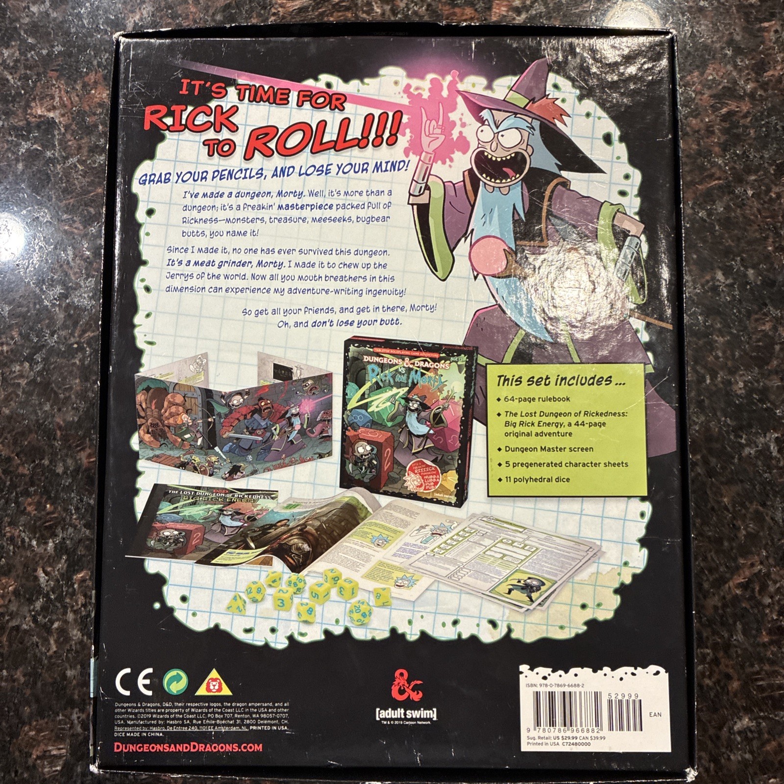 Dungeons And Dragons VS Rick And Morty D&D Tabletop Role Playing Game *No Dice