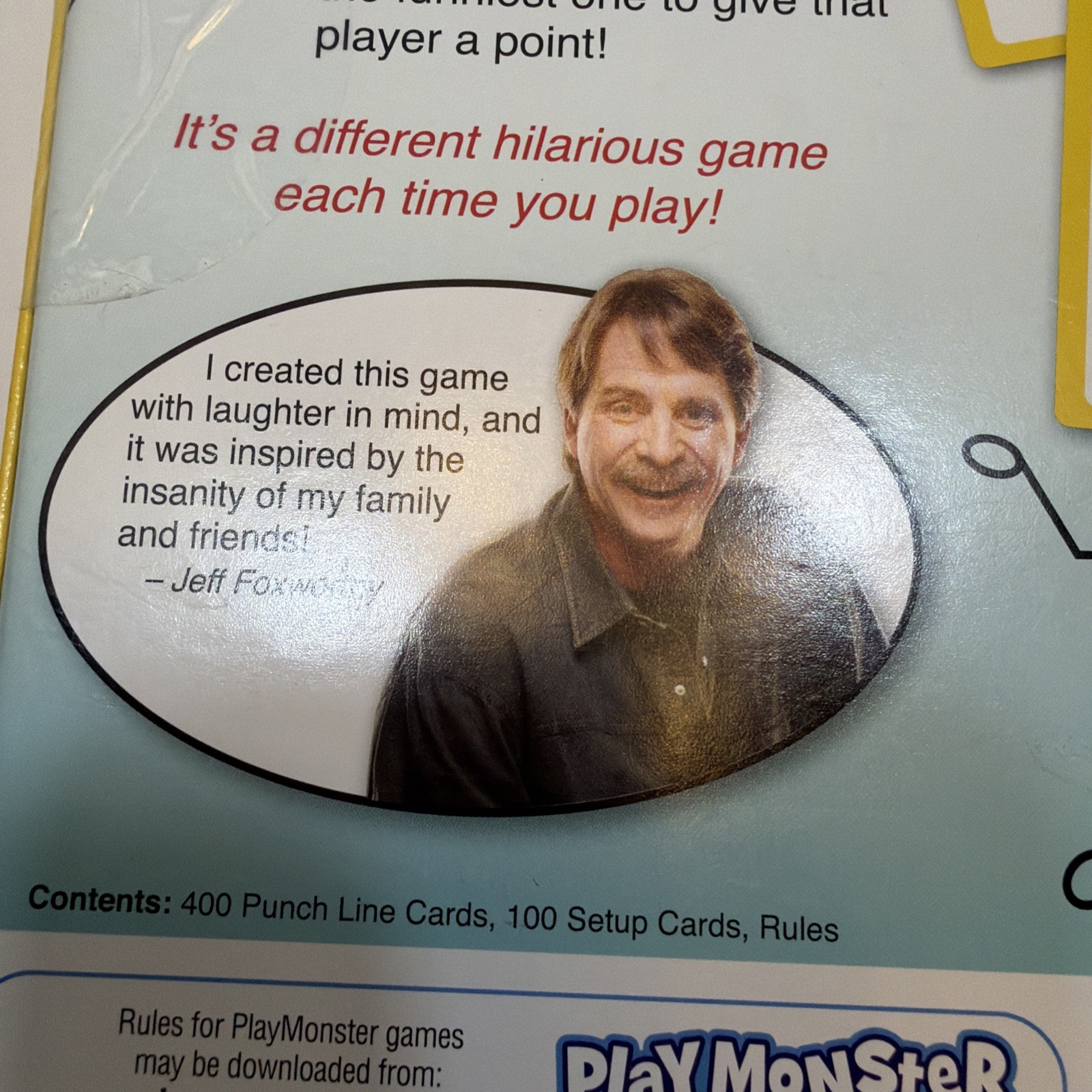 Relative Insanity Game -Jeff Foxworthy- Brand New Factory Sealed Cards