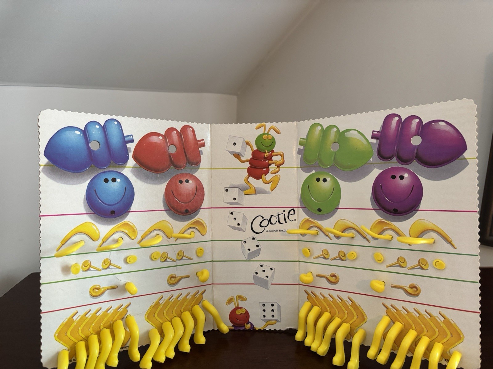 Milton Bradley Cootie 1986 Vintage Bug Board Game Complete