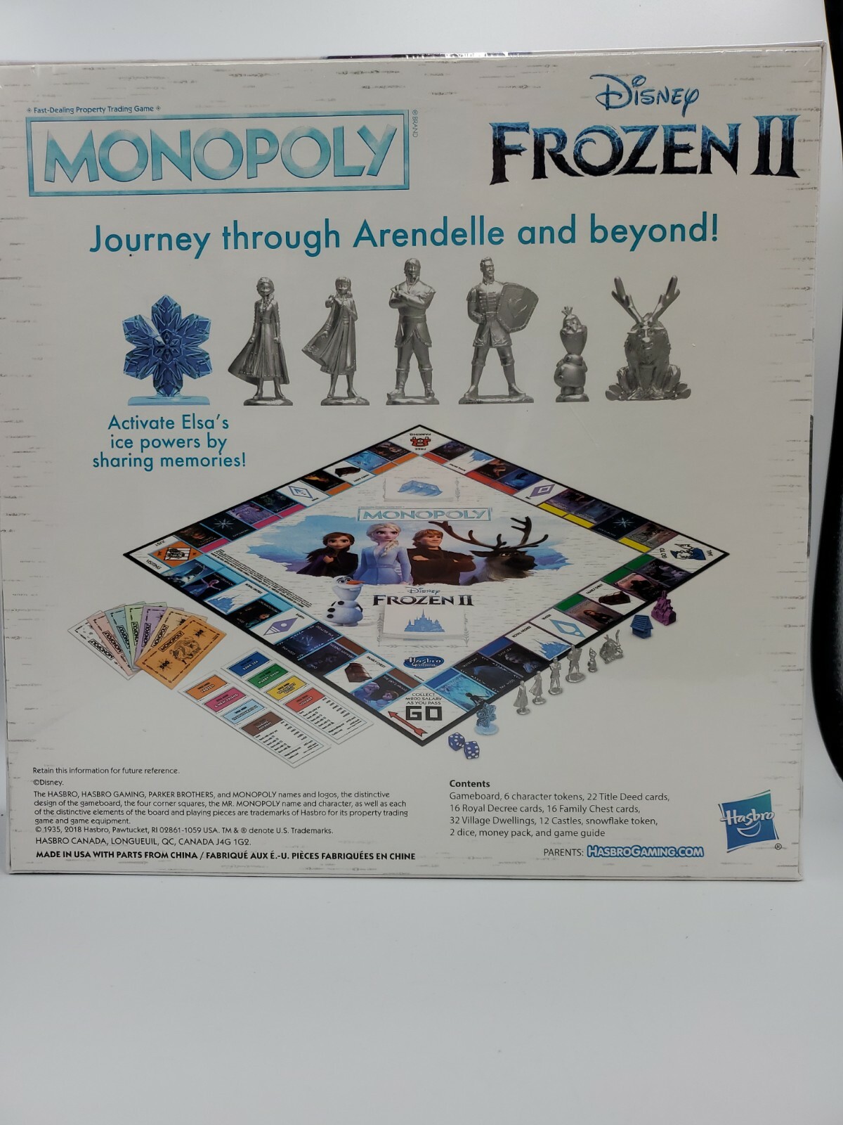 Monopoly Game Disney Frozen 2 Edition Board Game for Ages 8 and Up Anna Elsa