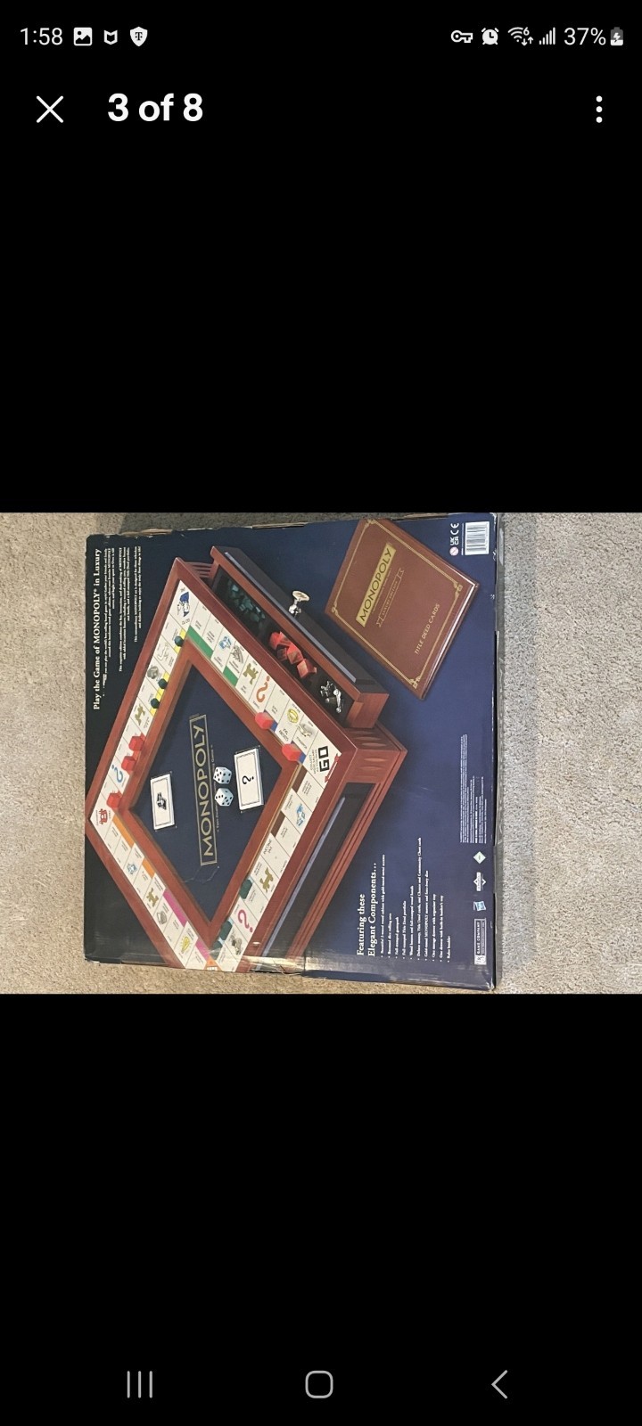 NEW Monopoly Luxury Edition Large Deluxe Wooden Board Game