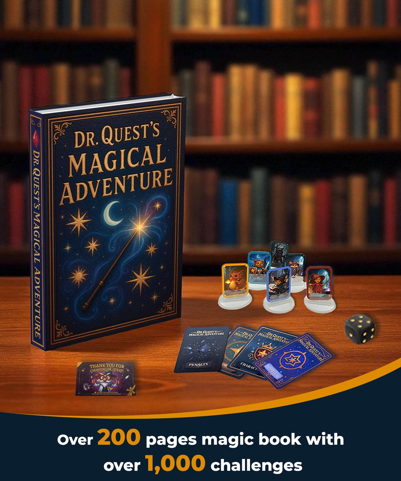 Dr. Quest’s Magical Adventure–Educational Board Game for Kids 8-12 Learn Spellin