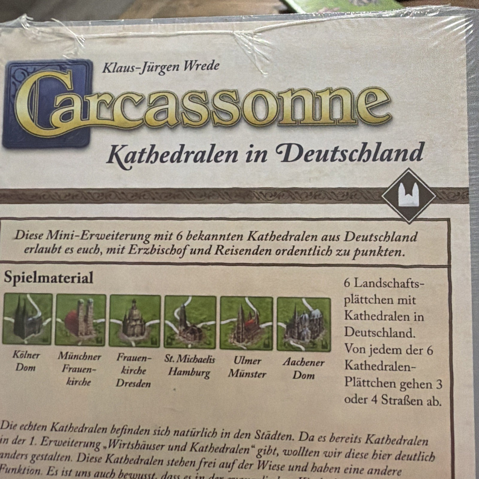 Carcassonne – German Cathedrals | Mini Expansion | New | English Rules
