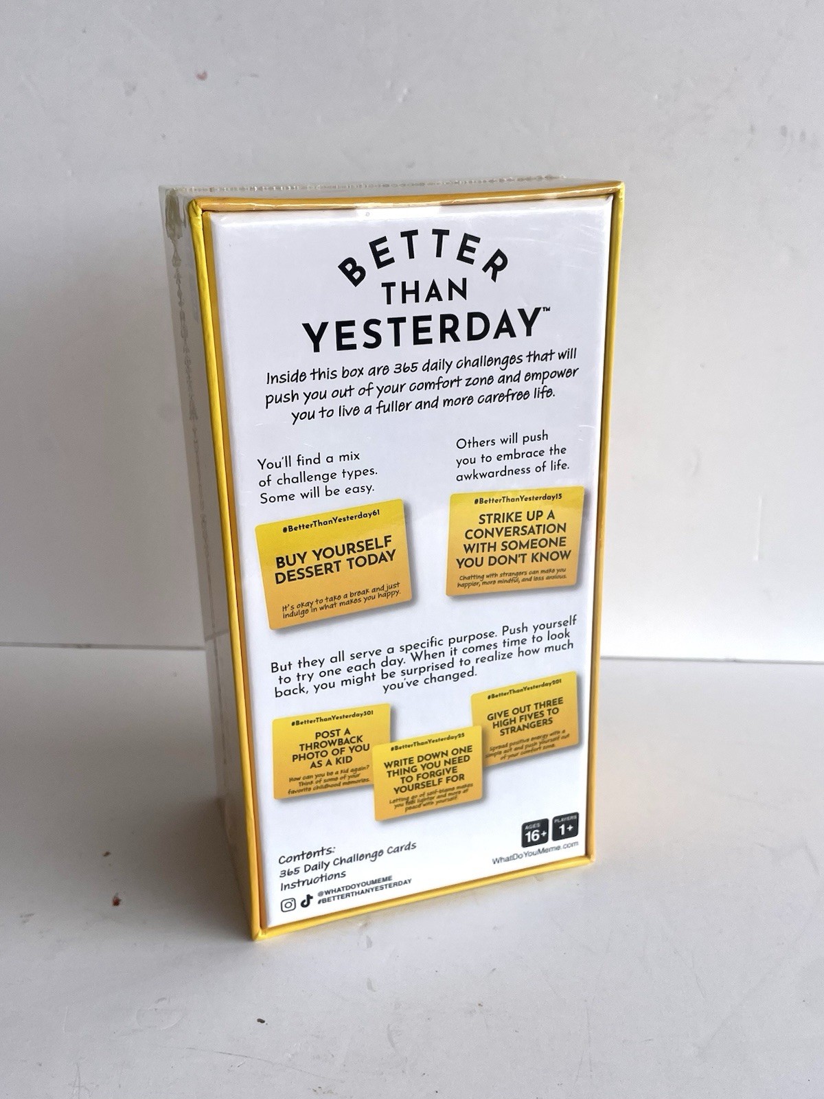Better Than Yesterday 365 Daily Challenges Life Fullfilling Game Meme NEW Sealed