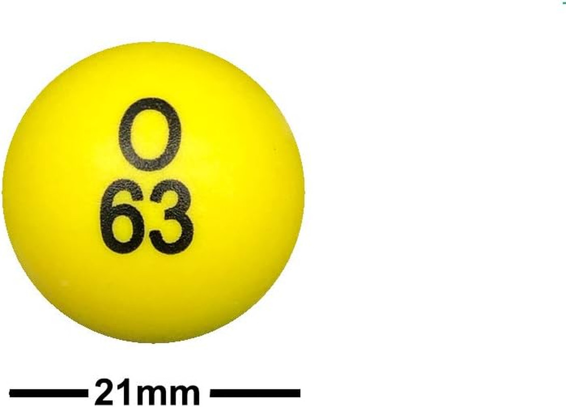 0.8 Inch Bingo Balls for Jumbo Cages and Boards, Easy Read, 75 Count, Perfect fo
