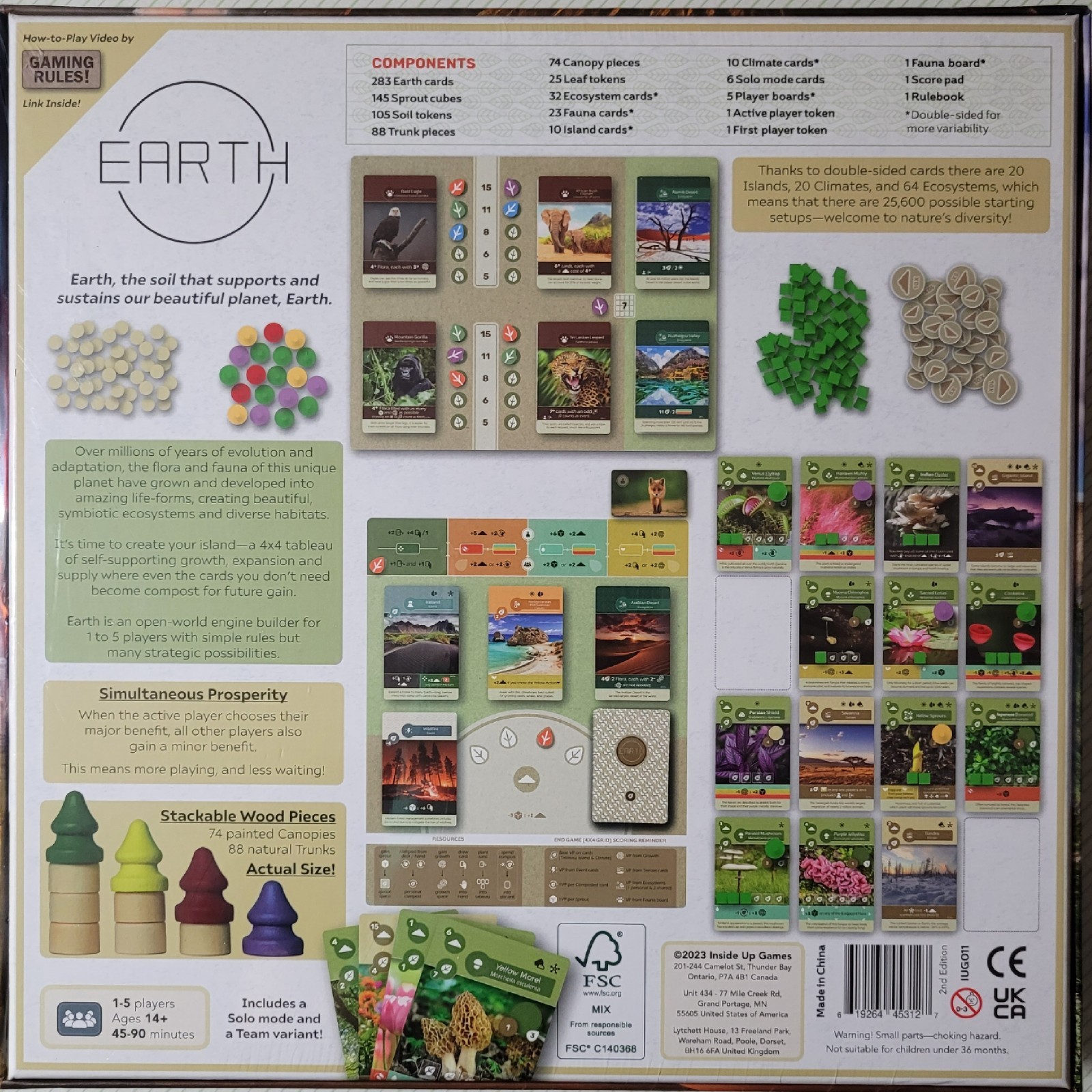 Inside Up Games Earth Board Game New Factory Sealed