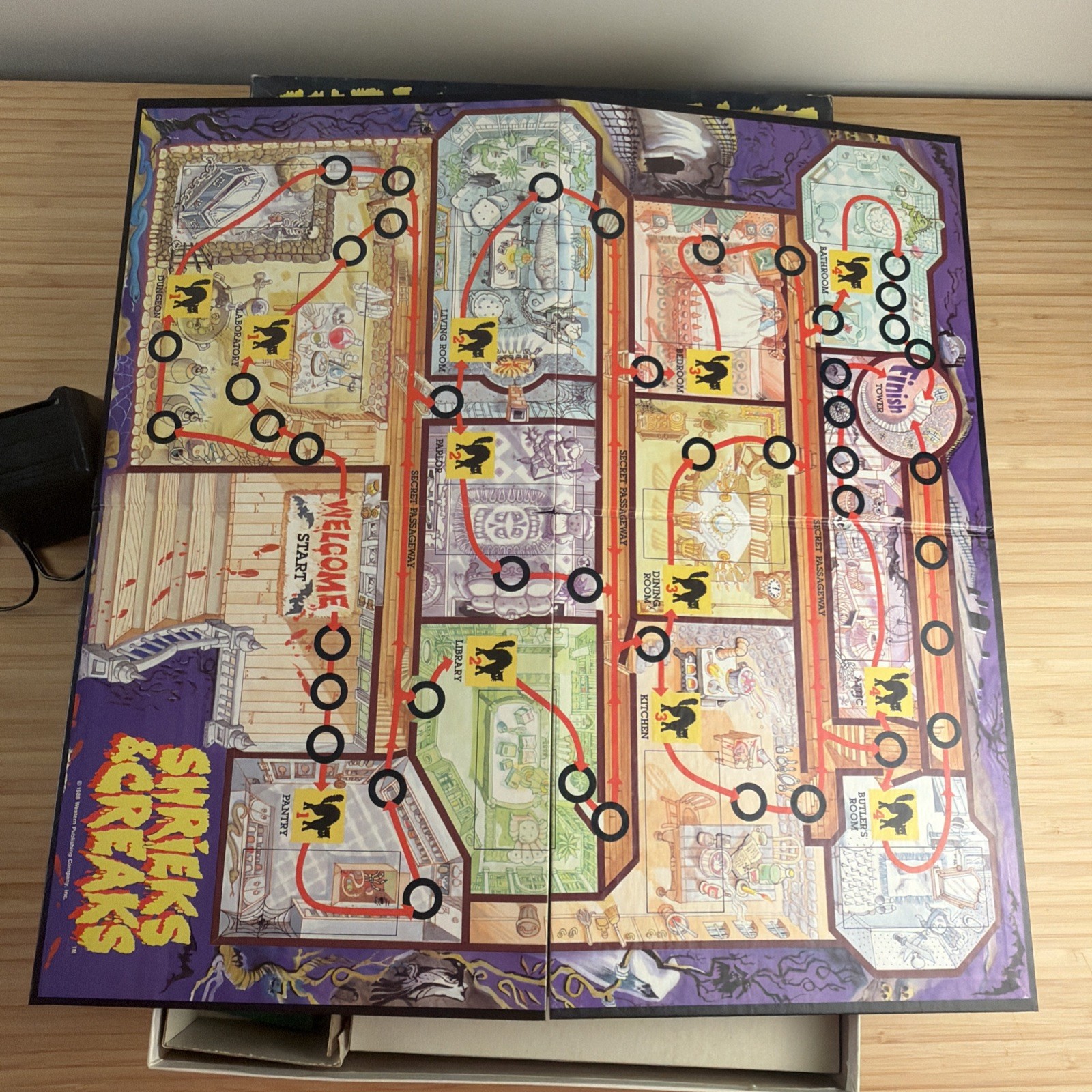 Shrieks Creaks Talking Horror Board Game Vintage 1988 Complete!