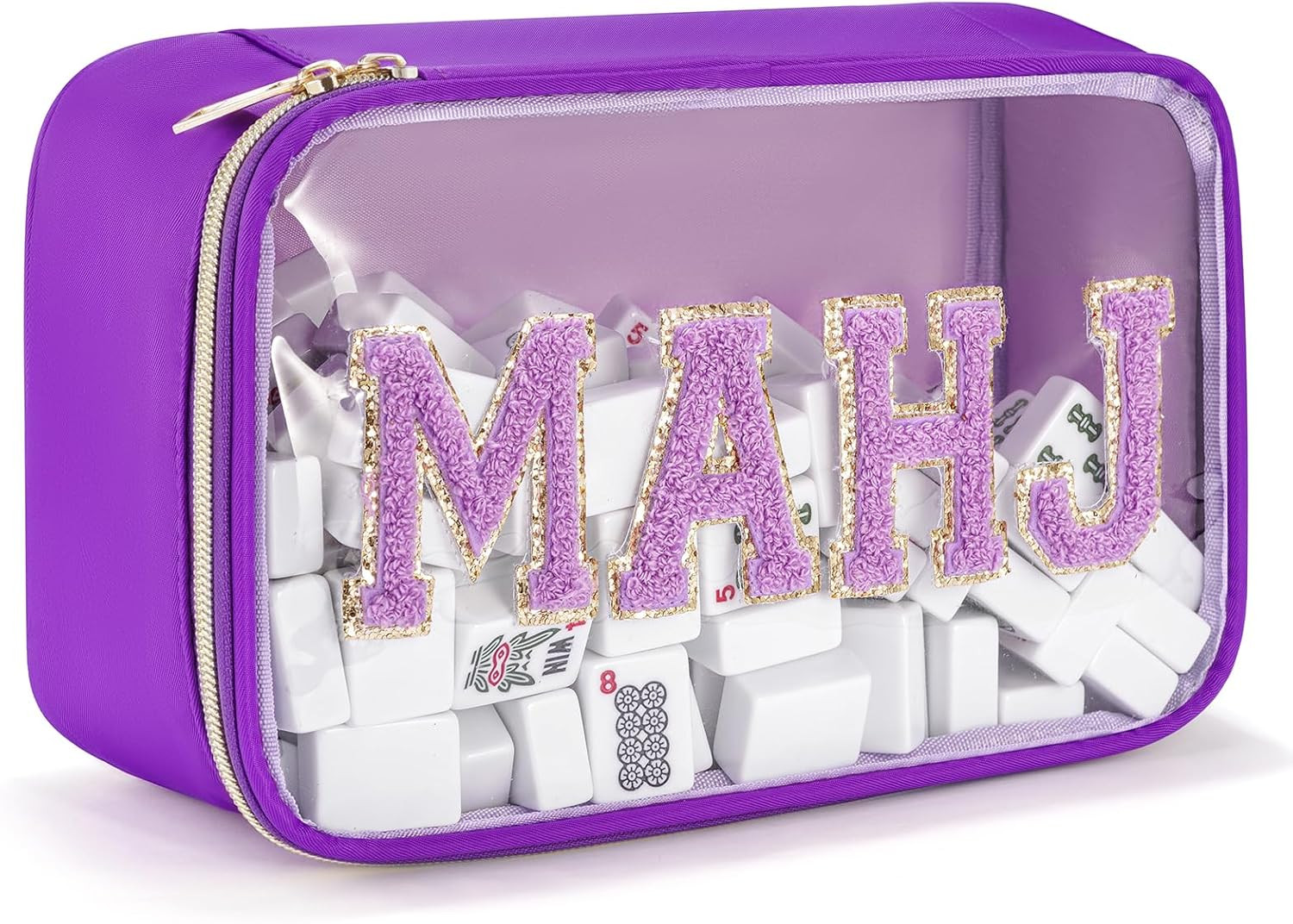 Mahjong Tiles Bag,Empty Thickened American Mahjong Bag with Zipper Suitable f…