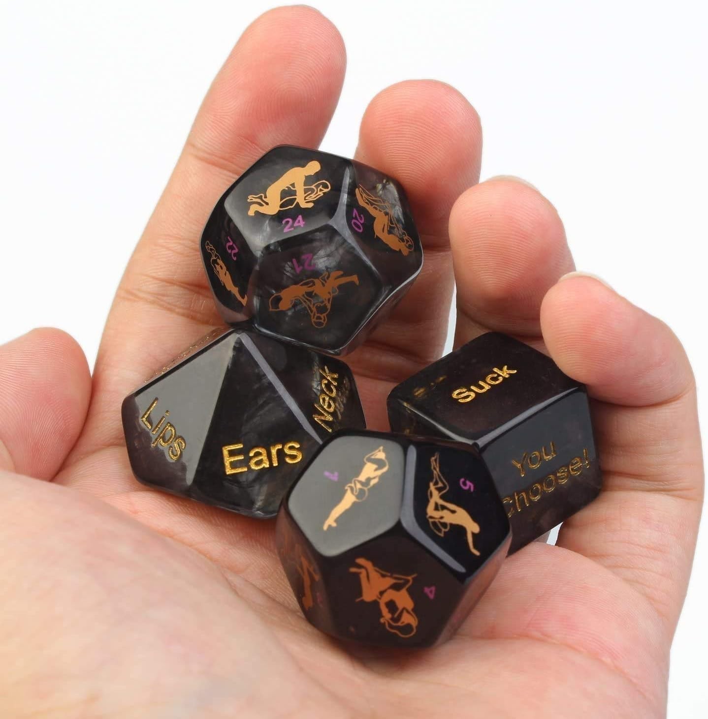 Luxury 12-Sided Dice for Couples – Ignite Passion with 60 Romantic Actions