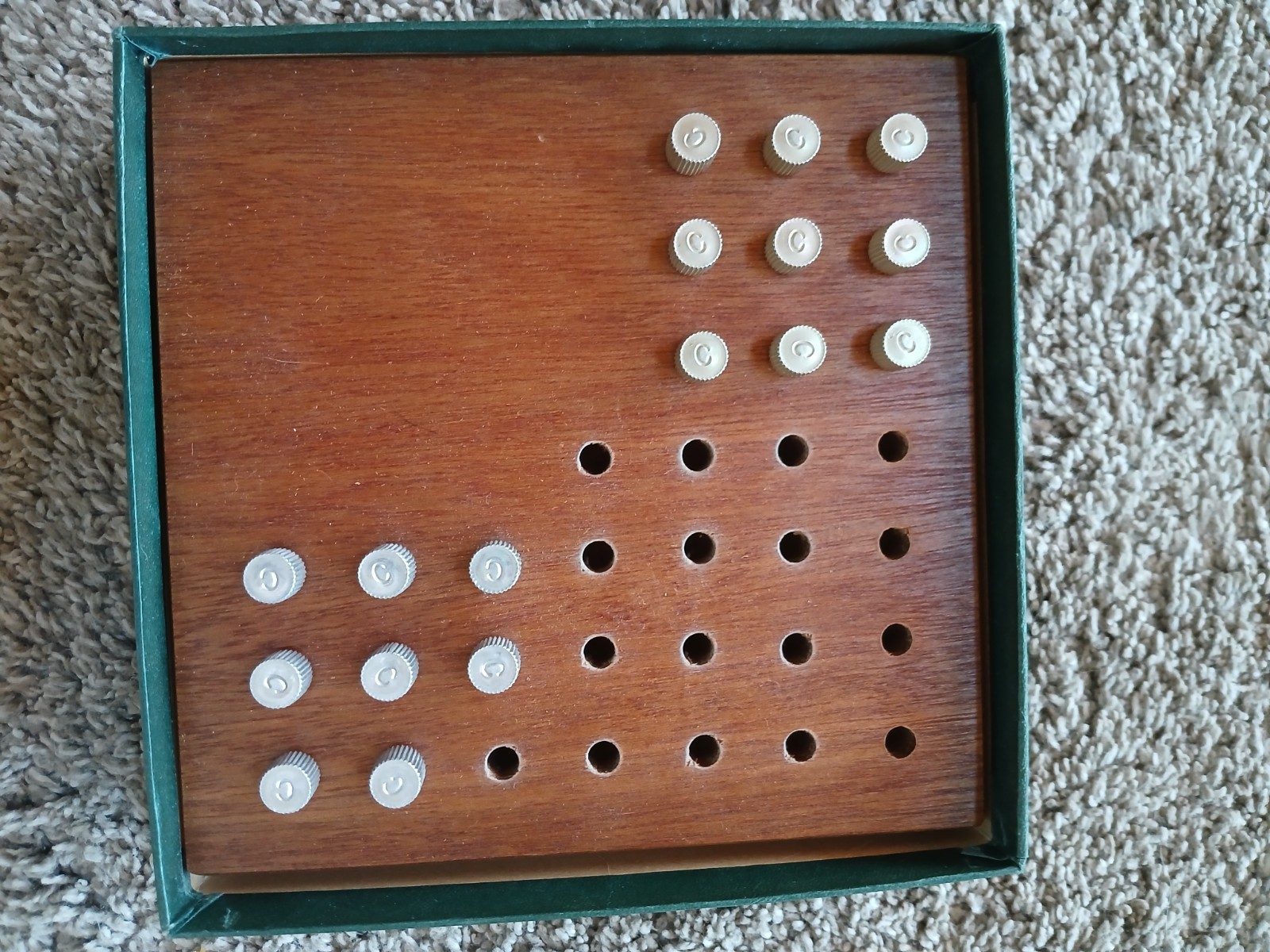 Vintage 1950s Crestline Cross-Over Peg Puzzle Game