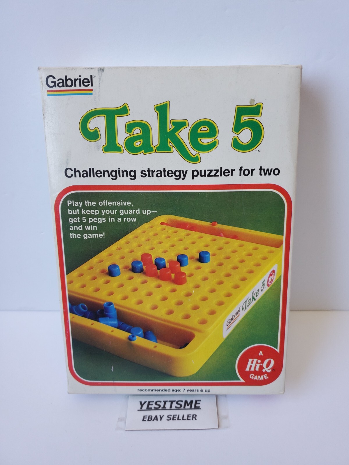 Vintage 1977 Gabriel Take 5 Challenging Strategy Puzzler: Hi-Q Game (NEW/SEALED)
