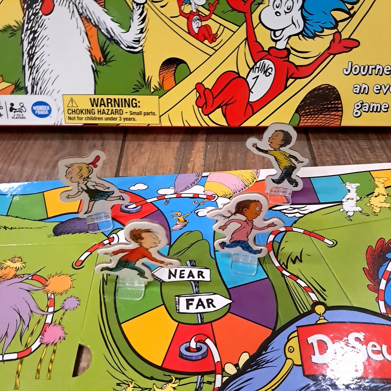 Dr. Seuss Surprise Slides Board Game Preschool kids Cat in the Hat Wonder Forge