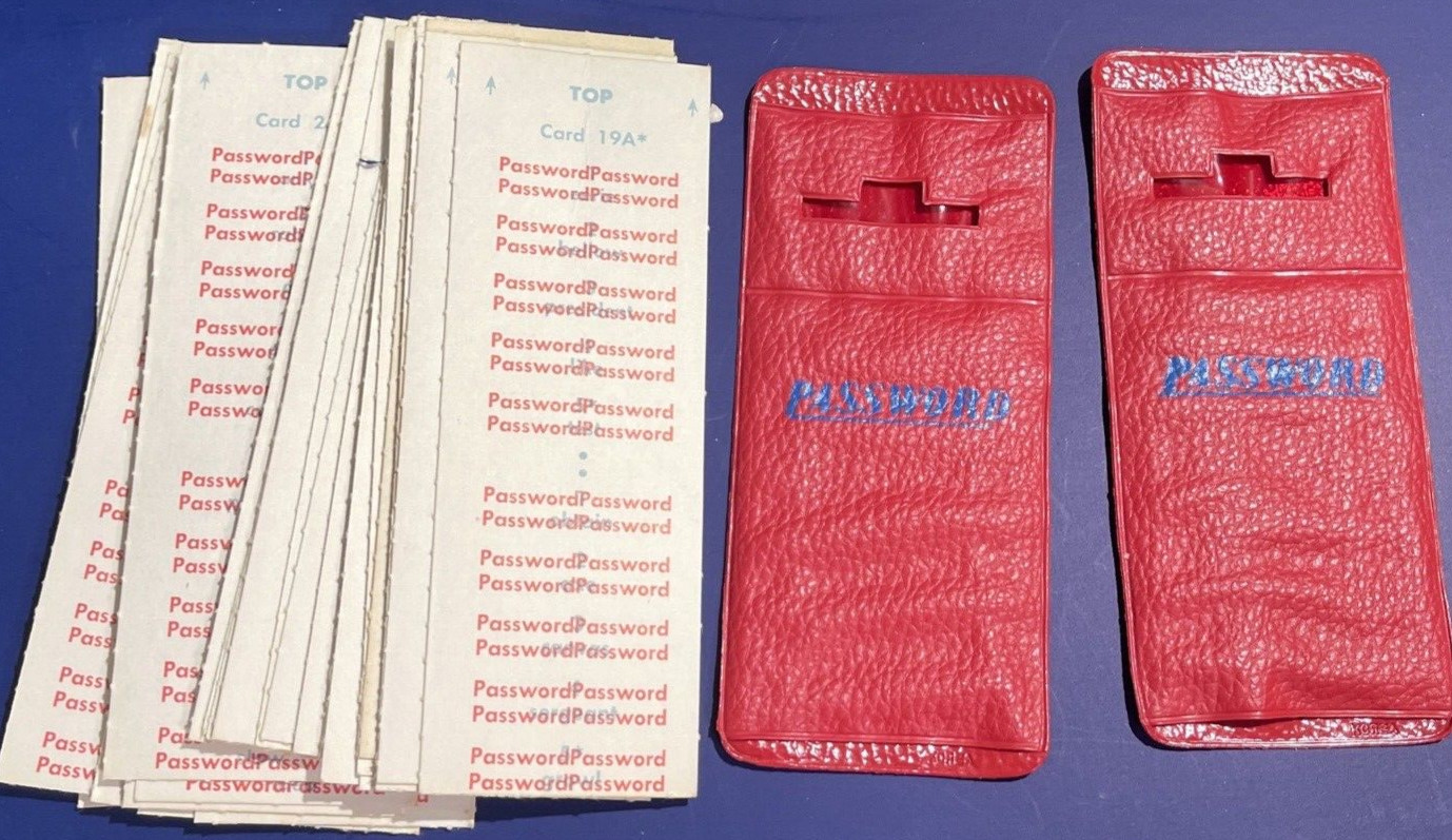 Password®️ Sixteenth Edition 1962 Milton Bradley Complete