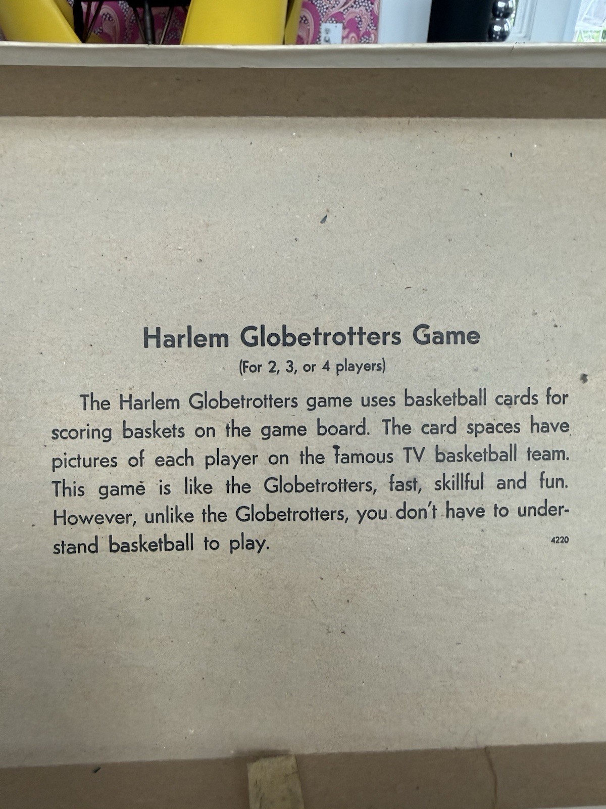 Vintage 1971 Harlem Globetrotters Game Milton Bradley incomplete