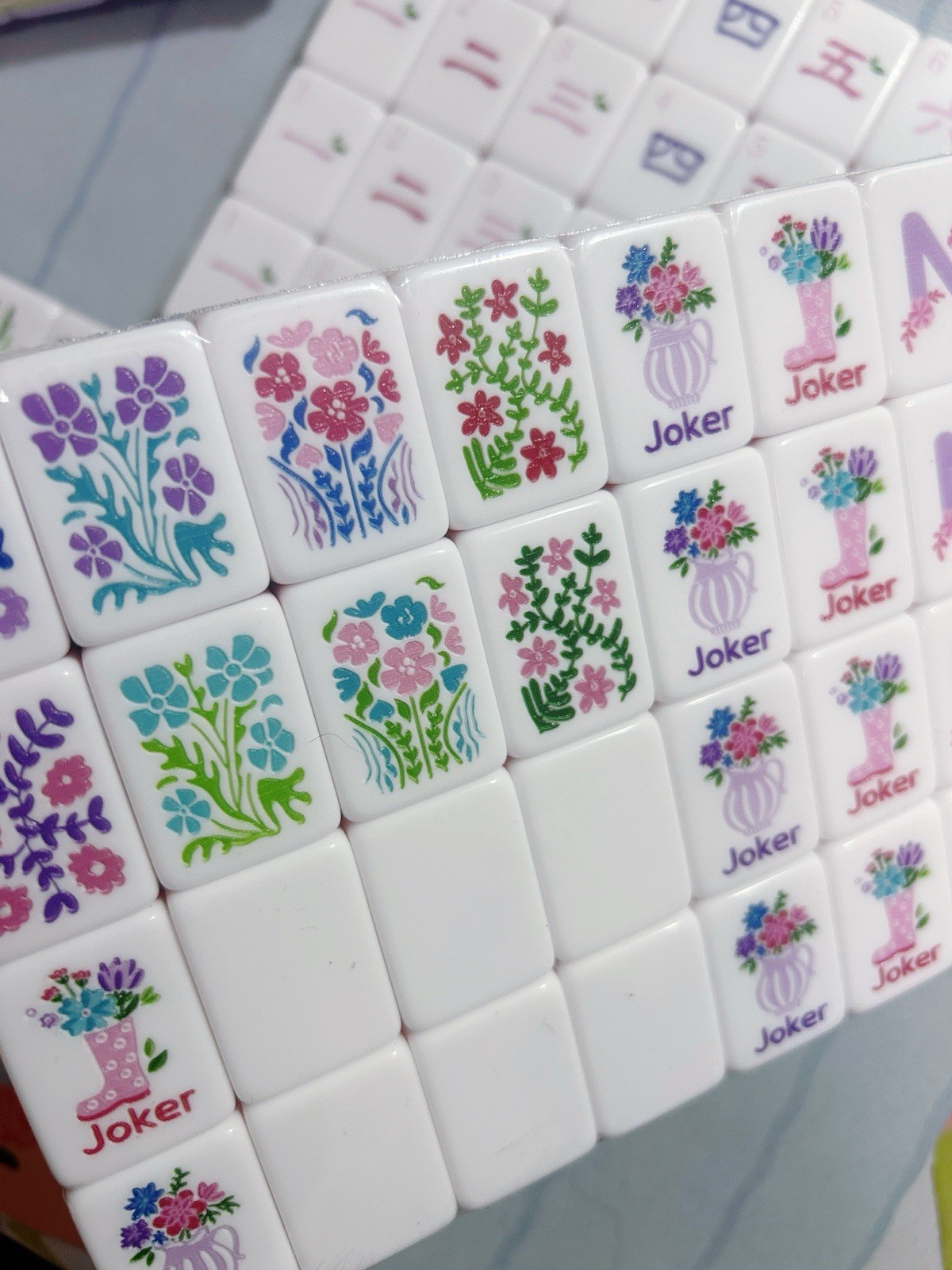 2026 Purple countryside American Mahjong Game Set, 160 Mah Jong Tiles