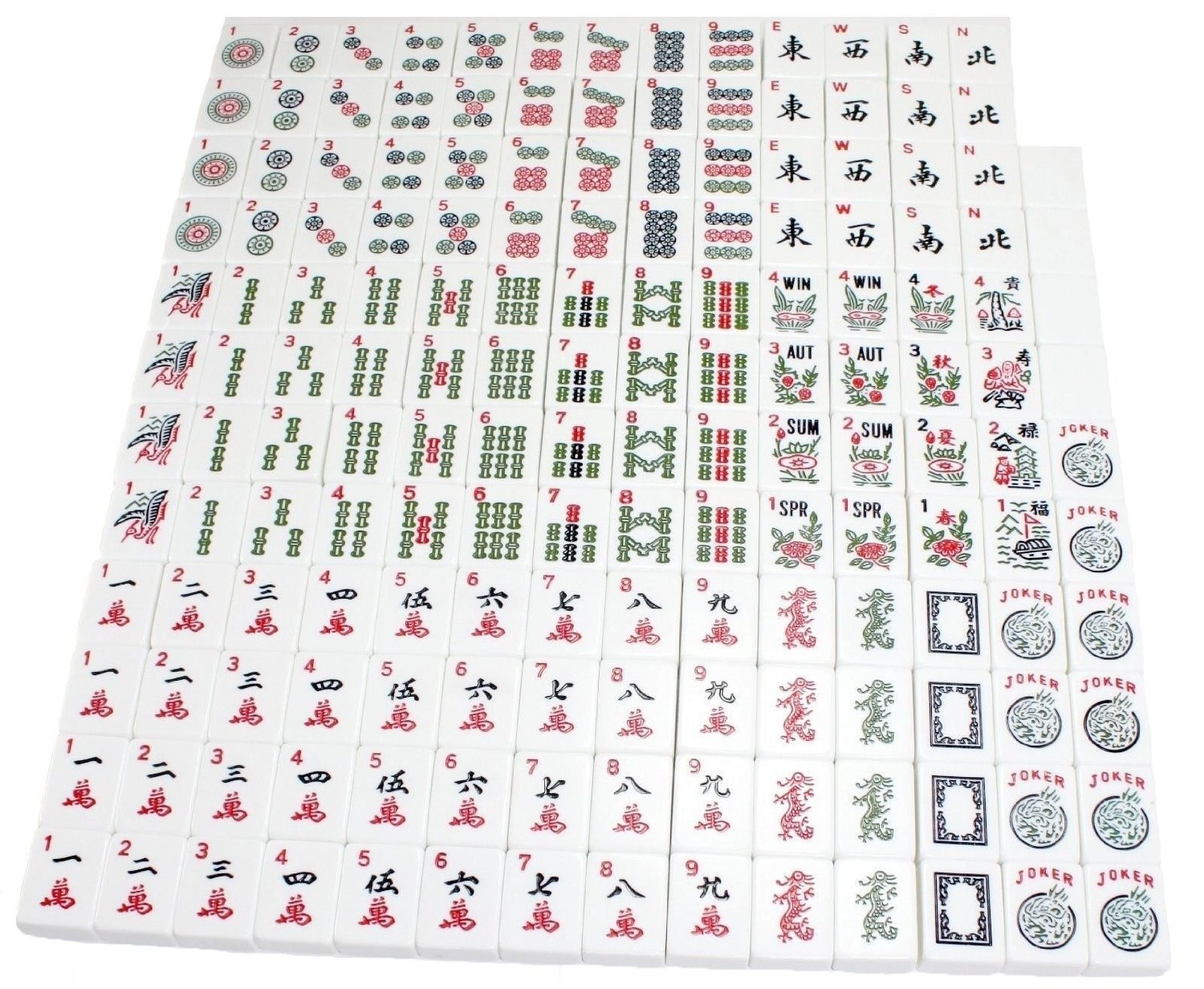 American Mah Jongg Complete Set, 166 Tiles with All in one Combo Rack with So…