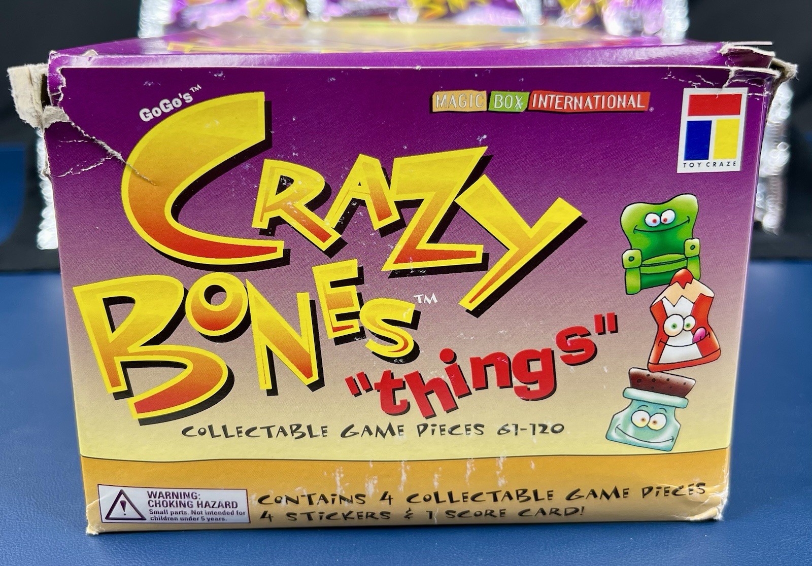 10 Sealed Packs GoGo’s Crazy Bones Things & Empty Display Box