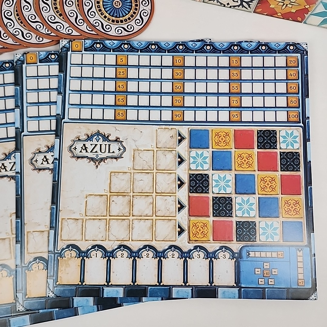 Azul Strategy Board Game 100% Complete Mosaic Tile Placement 2018 Next Move Game