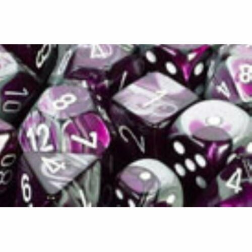 d6Cube12mmGemini#2 PUSTwh – Chessex (Pack of 36)