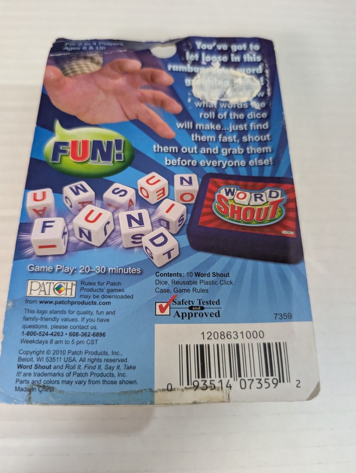 Word Shout Game 2 to 4 Players For Ages 8 & Up By PlayMonster Brand New